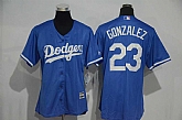 Women Los Angeles Dodgers #23 Adrian Gonzalez Blue New Cool Base Stitched Baseball Jersey,baseball caps,new era cap wholesale,wholesale hats