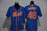Women New York Mets #48 Jacob DeGrom Blue New Cool Base Stitched Baseball Jersey,baseball caps,new era cap wholesale,wholesale hats
