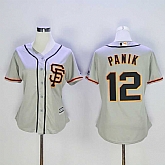Women San Francisco Giants #12 Joe Panik Gray New Cool Base Stitched Baseball Jersey,baseball caps,new era cap wholesale,wholesale hats