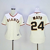 Women San Francisco Giants #24 Willie Mays Mitchell And Ness Cream New Cool Base Stitched Baseball Jersey,baseball caps,new era cap wholesale,wholesale hats