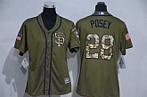 Women San Francisco Giants #28 Buster Posey Green Salute to Service Stitched Baseball Jersey,baseball caps,new era cap wholesale,wholesale hats