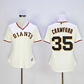 Women San Francisco Giants #35 Brandon Crawford Cream New Cool Base Stitched Baseball Jersey,baseball caps,new era cap wholesale,wholesale hats