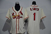 Women St. Louis Cardinals #1 Ozzie Smith Cream New Cool Base Stitched MLB Jersey,baseball caps,new era cap wholesale,wholesale hats