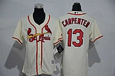 Women St. Louis Cardinals #13 Matt Carpenter Cream New Cool Base Stitched MLB Jersey,baseball caps,new era cap wholesale,wholesale hats