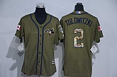Women Toronto Blue Jays #2 Troy Tulowitzki Green Salute to Service Stitched Baseball Jersey,baseball caps,new era cap wholesale,wholesale hats