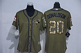 Women Toronto Blue Jays #20 Josh Donaldson Green Salute to Service Stitched Baseball Jersey,baseball caps,new era cap wholesale,wholesale hats