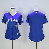 Women Toronto Blue Jays Blank 40TH Season Patch Blue Fashion Stitched MLB Jersey,baseball caps,new era cap wholesale,wholesale hats