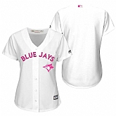 Women Toronto Blue Jays Customized White Home 2016 Mother's Day New Cool Base Stitched Baseball Jersey,baseball caps,new era cap wholesale,wholesale hats
