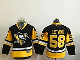 Youth Pittsburgh Penguins #58 Kris Letang Black-Yellow Third Stitched NHL Jersey,baseball caps,new era cap wholesale,wholesale hats