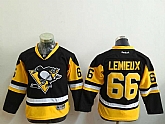 Youth Pittsburgh Penguins #66 Mario Lemieux Black-Yellow Third Stitched NHL Jersey,baseball caps,new era cap wholesale,wholesale hats