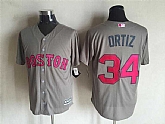 Boston Red Sox #34 David Ortiz Gray Road 2016 Mother's Day Flex Base Stitched Jersey,baseball caps,new era cap wholesale,wholesale hats