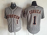 Houston Astros #1 Carlos Correa Gray 2016 Flexbase Collection Stitched Jersey,baseball caps,new era cap wholesale,wholesale hats