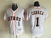 Houston Astros #1 Carlos Correa White 2016 Flexbase Collection Stitched Jersey,baseball caps,new era cap wholesale,wholesale hats