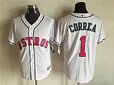Houston Astros #1 Carlos Correa White Home  2016 Mother's Day Flex Base Stitched Jersey,baseball caps,new era cap wholesale,wholesale hats