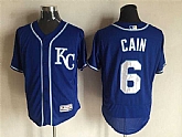 Kansas City Royals #6 Lorenzo Cain Blue KC 2016 Flexbase Collection Stitched Baseball Jersey,baseball caps,new era cap wholesale,wholesale hats
