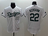 Los Angeles Dodgers #22 Clayton Kershaw White-Green 2016 Flexbase Collection Stitched Jersey,baseball caps,new era cap wholesale,wholesale hats