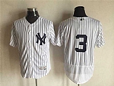New York Yankees #3 Babe Ruth White Strip 2016 Flexbase Collection Stitched Jersey,baseball caps,new era cap wholesale,wholesale hats
