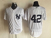 New York Yankees #42 Mariano Rivera White Strip 2016 Flexbase Collection Stitched Jersey,baseball caps,new era cap wholesale,wholesale hats