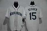 Seattle Mariners #15 Kyle Seager Cream New Cool Base Stitched Baseball Jersey,baseball caps,new era cap wholesale,wholesale hats