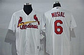 St. Louis Cardinals #6 Stan Musial White New Cool Base Stitched Baseball Jersey,baseball caps,new era cap wholesale,wholesale hats