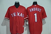 Texas Rangers #1 Elvis Andrus Red New Cool Base Stitched Baseball Jersey,baseball caps,new era cap wholesale,wholesale hats