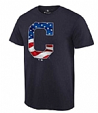 Men's Cleveland Indians Navy Banner Wave T-Shirt,baseball caps,new era cap wholesale,wholesale hats