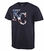Men's Kansas City Royals Navy Banner Wave T-Shirt,baseball caps,new era cap wholesale,wholesale hats