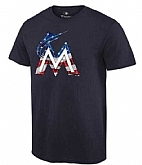 Men's Miami Marlins Navy Big & Tall Banner Wave T-Shirt,baseball caps,new era cap wholesale,wholesale hats