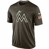 Men's Miami Marlins Salute To Service Nike Dri-FIT T-Shirt,baseball caps,new era cap wholesale,wholesale hats