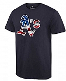 Men's Oakland Athletics Navy Banner Wave T-Shirt,baseball caps,new era cap wholesale,wholesale hats