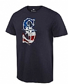 Men's Seattle Mariners Navy Banner Wave T-Shirt,baseball caps,new era cap wholesale,wholesale hats