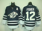 Nashville Predators #12 Fisher Navy Blue Stitched NHL Jersey,baseball caps,new era cap wholesale,wholesale hats