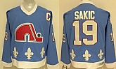 Quebec Nordiques #19 Sakic Light Blue CCM Throwback Stitched NHL Jersey,baseball caps,new era cap wholesale,wholesale hats