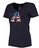 Women's Arizona Diamondbacks Navy Plus Sizes Banner Wave T-Shirt,baseball caps,new era cap wholesale,wholesale hats