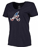 Women's Atlanta Braves Navy Plus Sizes Banner Wave T-Shirt,baseball caps,new era cap wholesale,wholesale hats
