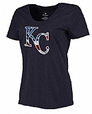 Women's Kansas City Royals Navy Plus Sizes Banner Wave T-Shirt,baseball caps,new era cap wholesale,wholesale hats