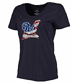 Women's Milwaukee Brewers Navy Plus Sizes Banner Wave T-Shirt,baseball caps,new era cap wholesale,wholesale hats
