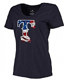 Women's Texas Rangers Navy Plus Sizes Banner Wave T-Shirt,baseball caps,new era cap wholesale,wholesale hats