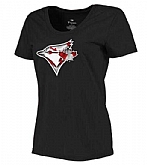 Women's Toronto Blue Jays Black Plus Sizes Banner Wave T-Shirt,baseball caps,new era cap wholesale,wholesale hats