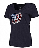 Women's Washington Nationals Navy Plus Sizes Banner Wave T-Shirt,baseball caps,new era cap wholesale,wholesale hats