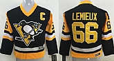 Youth Pittsburgh Penguins #66 Mario Lemieux CCM Throwback Black Stitched NHL Jersey,baseball caps,new era cap wholesale,wholesale hats