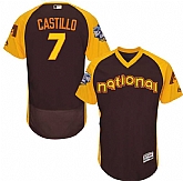 Arizona Diamondbacks #7 Welington Castillo Brown Men's 2016 All Star National League Stitched Baseball Jersey,baseball caps,new era cap wholesale,wholesale hats