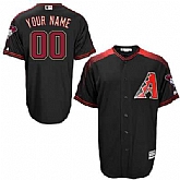 Arizona Diamondbacks Customized Men's Black-Red Flexbase Collection Stitched Baseball Jersey,baseball caps,new era cap wholesale,wholesale hats