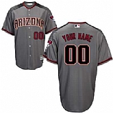 Arizona Diamondbacks Customized Men's Gray-Black Flexbase Collection Stitched Baseball Jersey,baseball caps,new era cap wholesale,wholesale hats