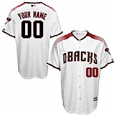 Arizona Diamondbacks Customized Men's White-Red Flexbase Collection Stitched Baseball Jersey,baseball caps,new era cap wholesale,wholesale hats