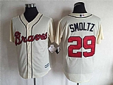 Atlanta Braves #29 John Smoltz Cream New Cool Base Stitched Baseball Jersey,baseball caps,new era cap wholesale,wholesale hats