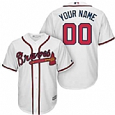 Atlanta Braves Customized White Men's New Cool Base Stitched MLB Jersey,baseball caps,new era cap wholesale,wholesale hats
