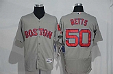 Boston Red Sox #50 Mookie Betts Gray 2016 Flexbase Collection Stitched Baseball Jersey,baseball caps,new era cap wholesale,wholesale hats