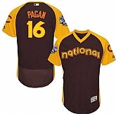 Chicago Cubs #16 Pagan Brown Men's 2016 All Star National League Stitched Baseball Jersey,baseball caps,new era cap wholesale,wholesale hats