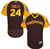 Chicago Cubs #24 Dexter Fowler Brown Men's 2016 All Star National League Stitched Baseball Jersey,baseball caps,new era cap wholesale,wholesale hats